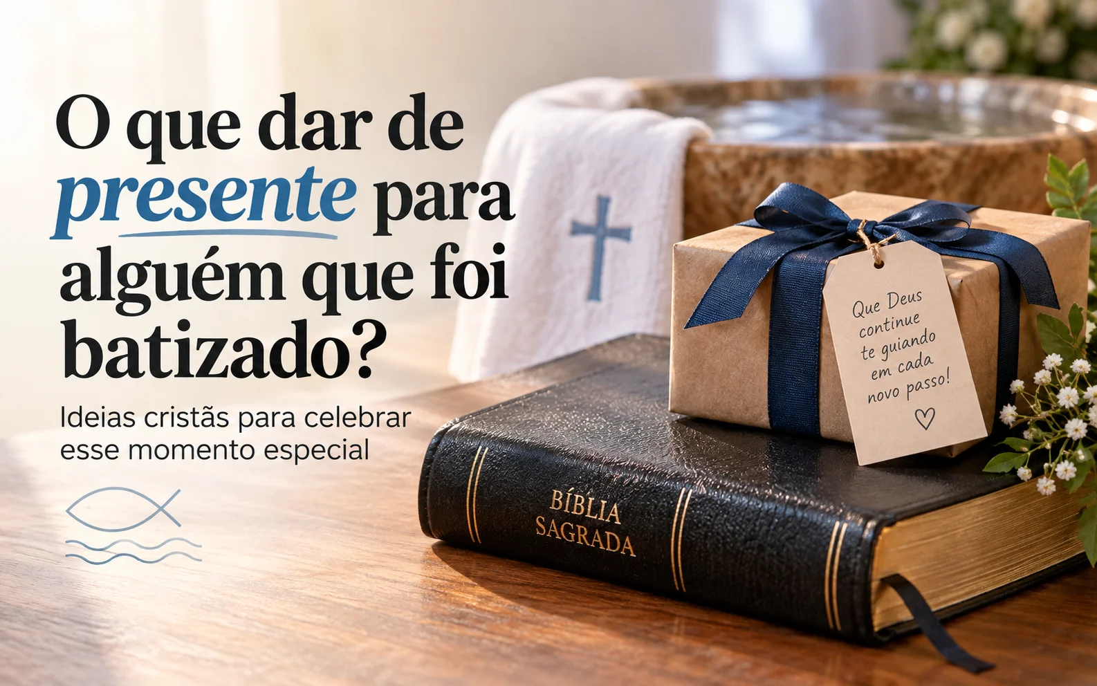 O que dar de presente para alguém que foi batizado? 5 ideias cristãs