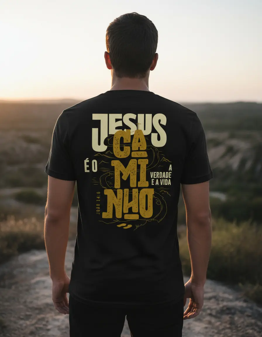 Camiseta Plus Size "Jesus, o Caminho e a Vida"